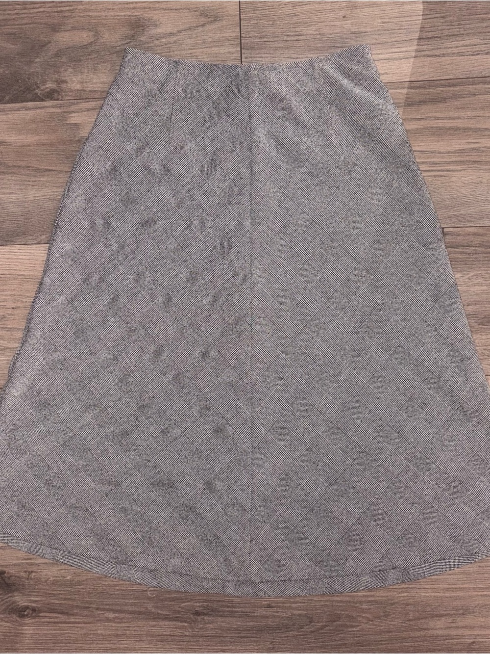 H&M Grey Textured Midi Skirt